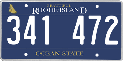 RI license plate 341472