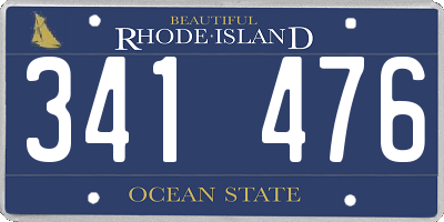 RI license plate 341476