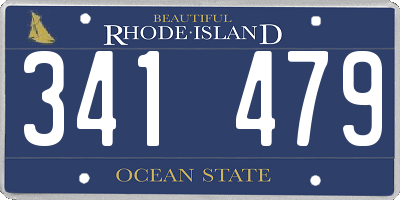 RI license plate 341479