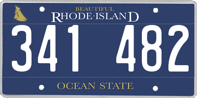 RI license plate 341482