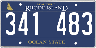 RI license plate 341483