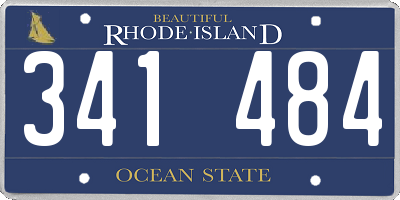 RI license plate 341484