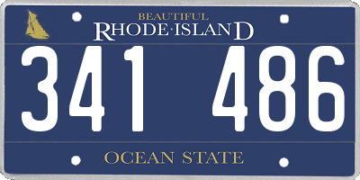 RI license plate 341486