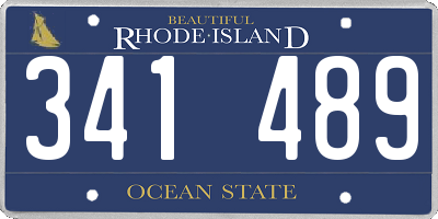 RI license plate 341489