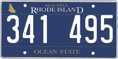 RI license plate 341495