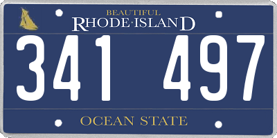 RI license plate 341497