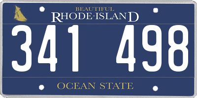 RI license plate 341498