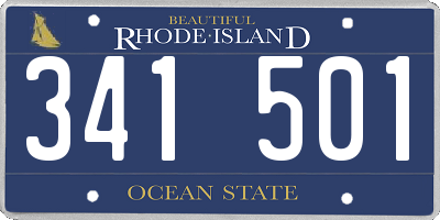 RI license plate 341501