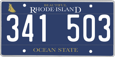 RI license plate 341503