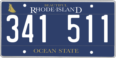 RI license plate 341511