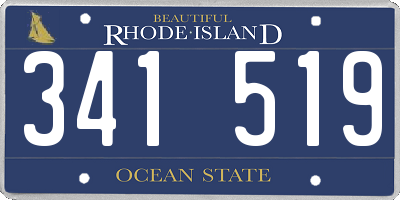 RI license plate 341519