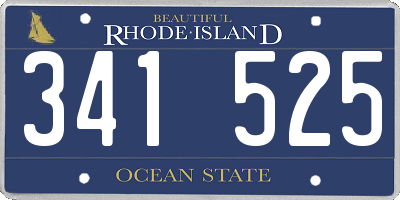 RI license plate 341525
