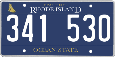 RI license plate 341530