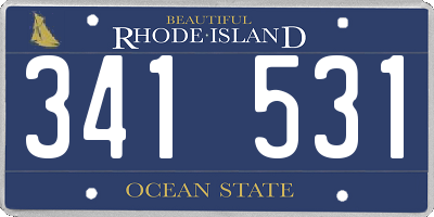 RI license plate 341531