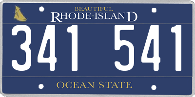 RI license plate 341541