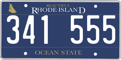 RI license plate 341555