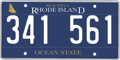 RI license plate 341561