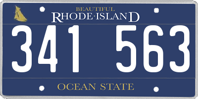 RI license plate 341563