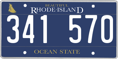 RI license plate 341570