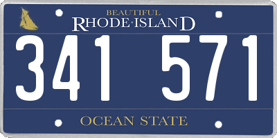 RI license plate 341571