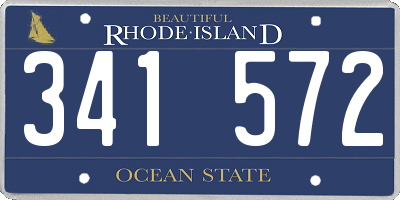 RI license plate 341572