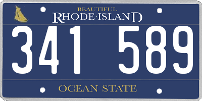 RI license plate 341589