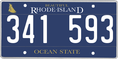 RI license plate 341593