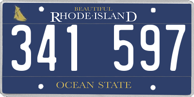 RI license plate 341597