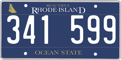 RI license plate 341599