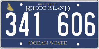 RI license plate 341606