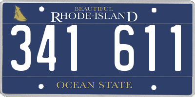 RI license plate 341611