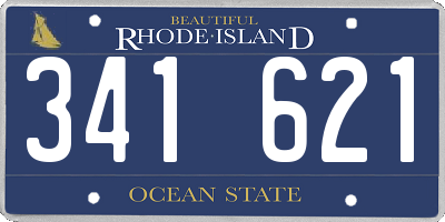 RI license plate 341621
