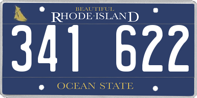 RI license plate 341622