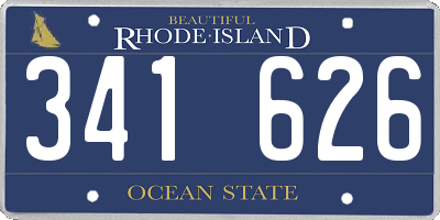 RI license plate 341626