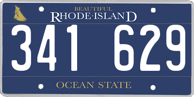 RI license plate 341629