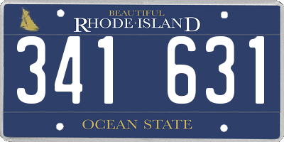 RI license plate 341631