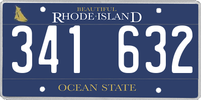 RI license plate 341632