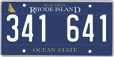 RI license plate 341641