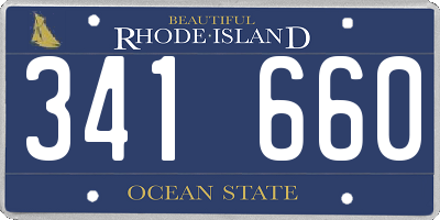 RI license plate 341660