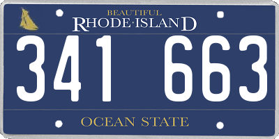 RI license plate 341663