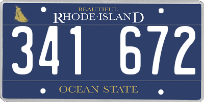 RI license plate 341672