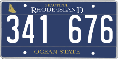RI license plate 341676