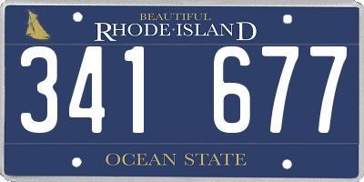 RI license plate 341677