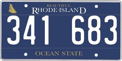 RI license plate 341683