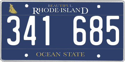 RI license plate 341685