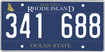 RI license plate 341688
