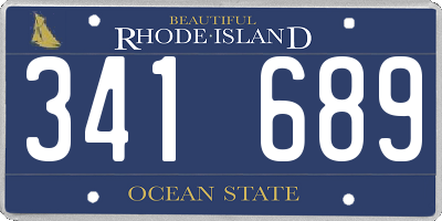 RI license plate 341689