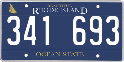 RI license plate 341693