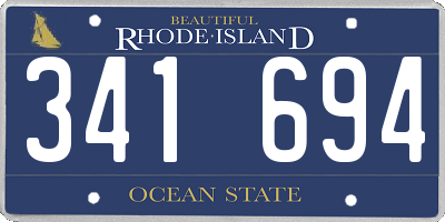 RI license plate 341694