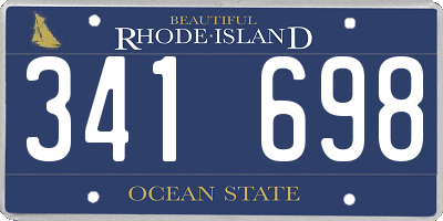 RI license plate 341698